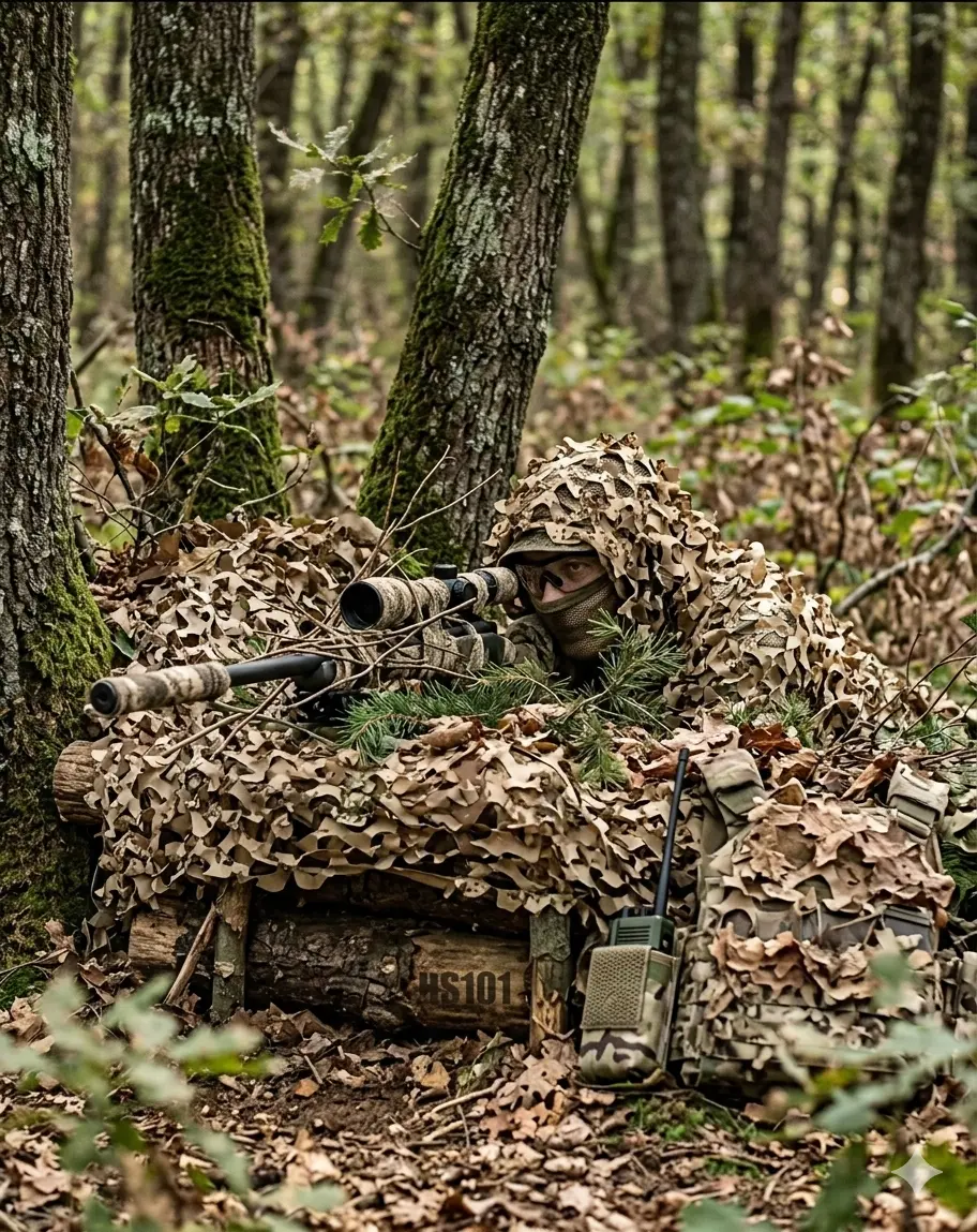 hunthink gizlenme ağı ile airsoft mevzi gizleme