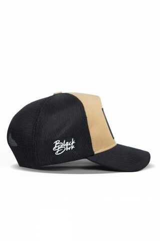 Blackbörk Kurt Logolu Siyah-Vizon Trucker Şapka