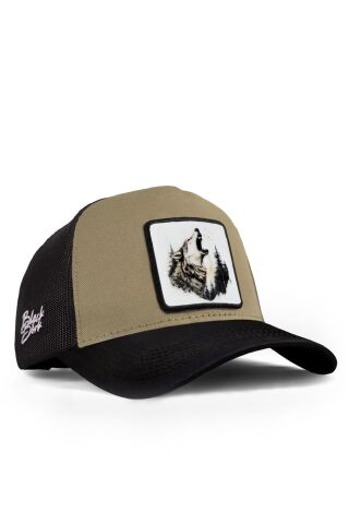 Blackbörk Kurt Logolu Siyah-Vizon Trucker Şapka