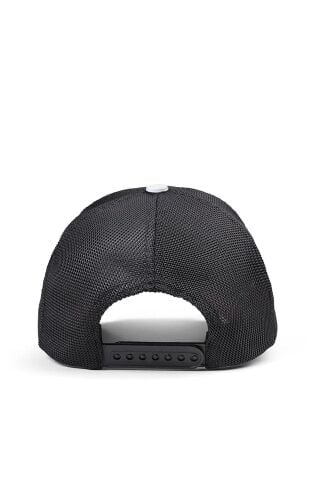 Blackbörk Don't Kill My Vibe Logolu Beyaz-Siyah Trucker Şapka