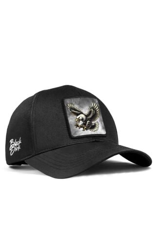 Blackbörk Kartal Logolu Siyah Six Beyzbol Şapka
