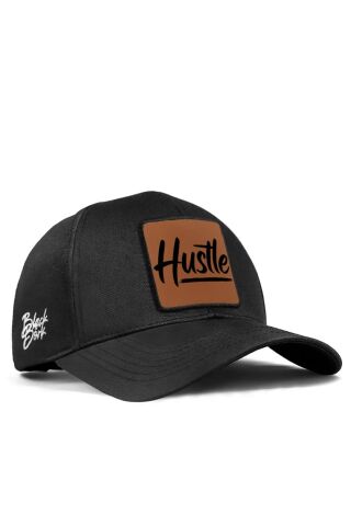 Blackbörk Hustle Logolu Siyah Six Beyzbol Şapka