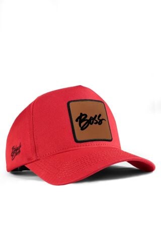 Blackbörk Boss Logolu Kırmızı Beyzbol Şapka