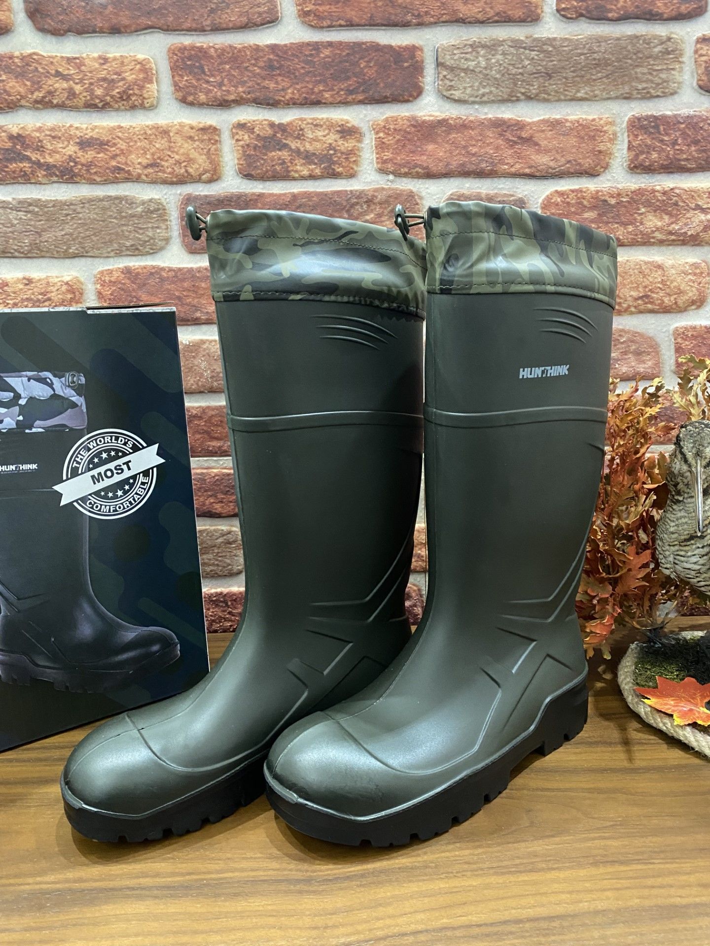 Hunthink Poliüretan Kamuflaj Büzmeli Çizme