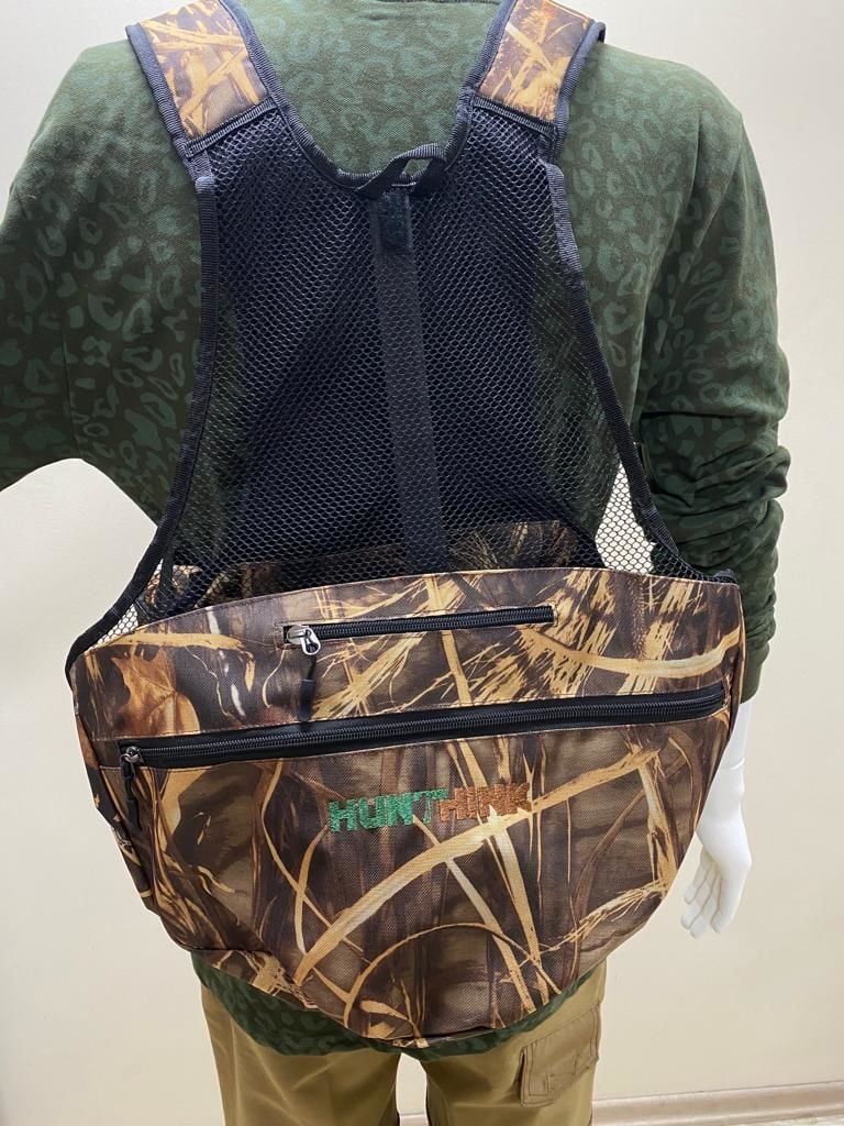 Hunthink Çantalı Yelek/ Avcı Çantası Saz Kamuflaj