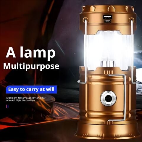 Tagon 20W Solar İki Fonksiyonlu Gold Kamp Feneri