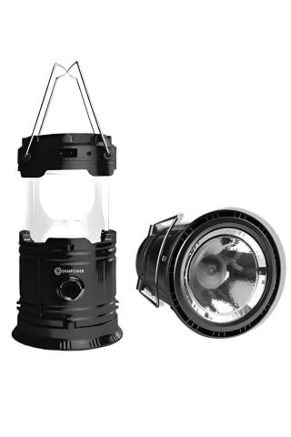 Tagon 20W Solar İki Fonksiyonlu Siyah Kamp Feneri