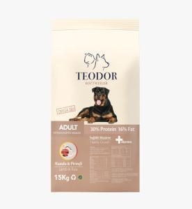 TEODOR ROTTWEILER Adult Kuzu-Pirinçli Yetişkin Köpek Maması