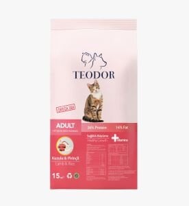 TEODOR Adult Kuzulu-Pirinçli Yetişkin Kedi Maması