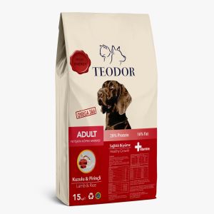 TEODOR Adult Yüksek Enerjili Kuzulu-Pirinçli Köpek Maması