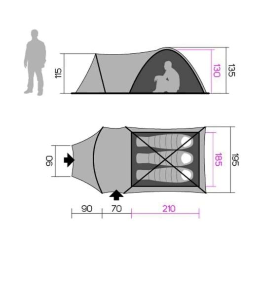 Hannah Arrant 3 Kişilik Comfort Unisex Çadır