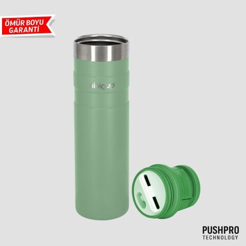 Miniqup Push Pro 600 ml Yeşil Termos