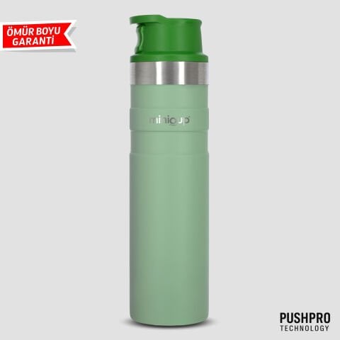 Miniqup Push Pro 600 ml Yeşil Termos