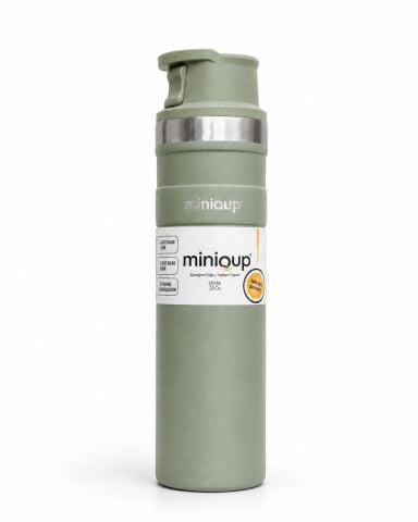 MiniQup Push Pro 600 ML Outdoor Yeşil Termos