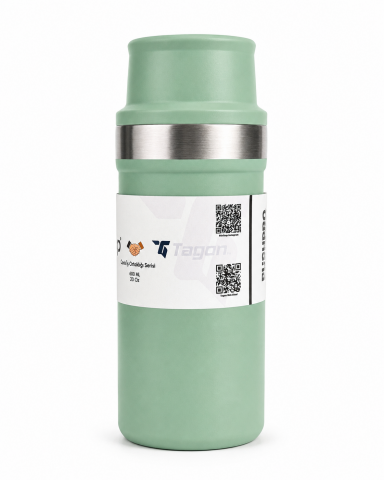 MiniQup Pushpro 350 ML Yeşil Termos