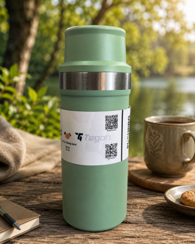MiniQup Pushpro 350 ML Yeşil Termos