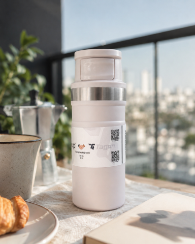 MiniQup Pushpro 350 ML Pudra Pembe Termos