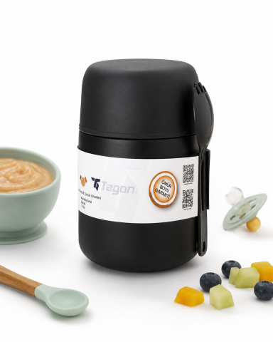 MiniQup MealMate 500 ML Mat Siyah Bebek Mama Termos