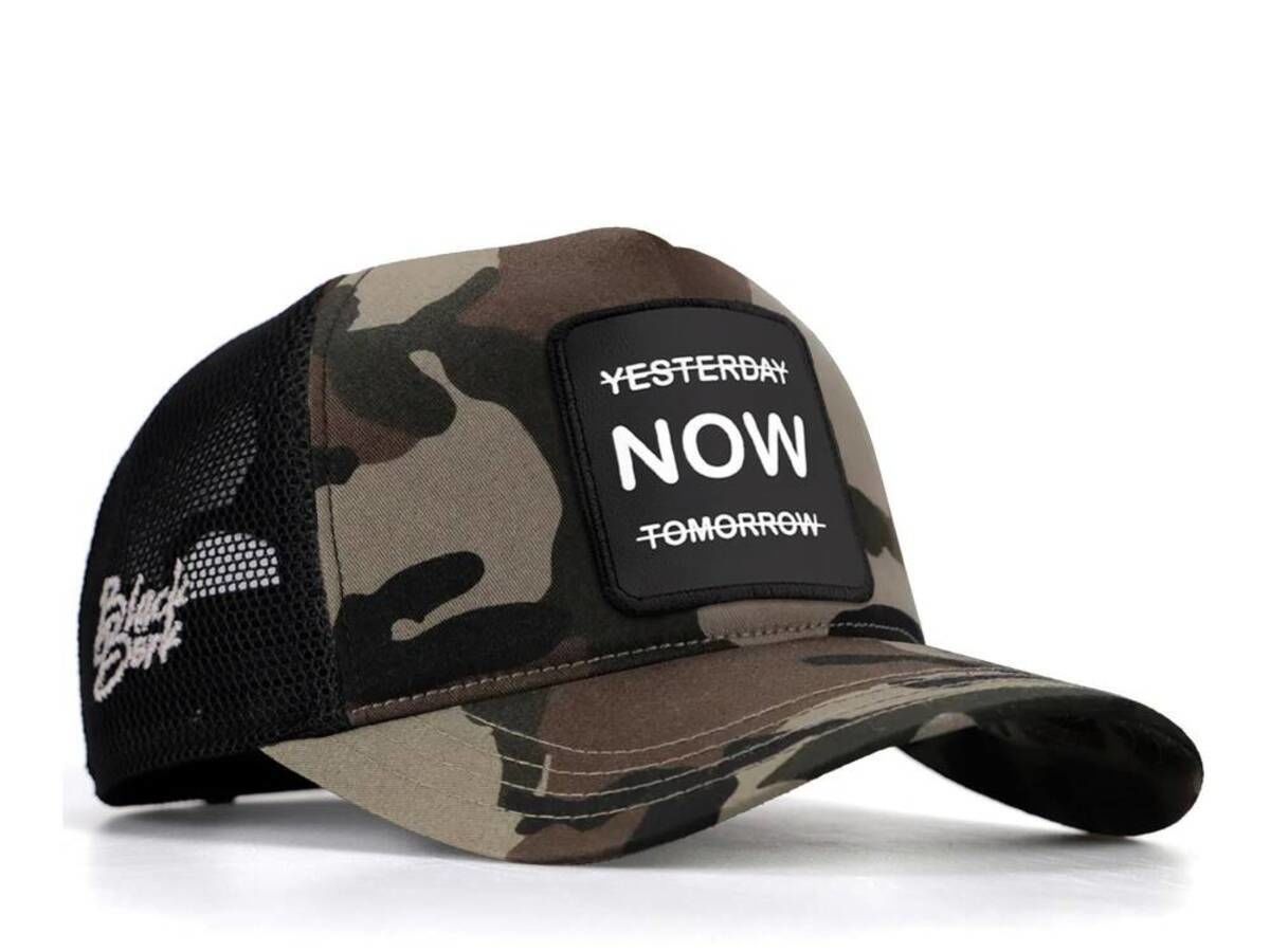 BlackBörk Yesterday Now Tomorrow-Kamuflaj-Siyah Şapka