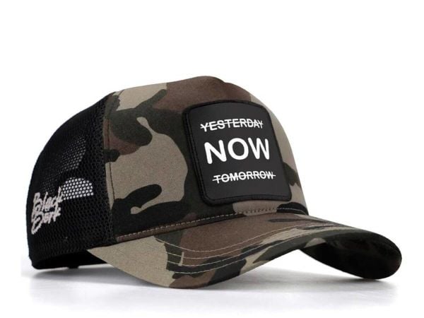 BlackBörk Yesterday Now Tomorrow-Kamuflaj-Siyah Şapka