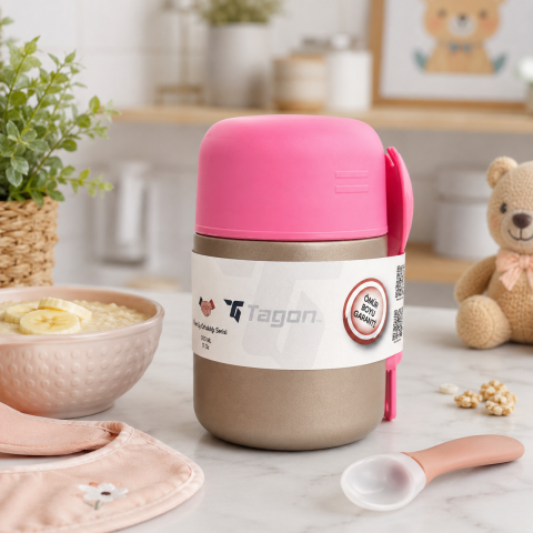 MiniQup MealMate 500 ML Mocca Mouse Bebek Mama Termos