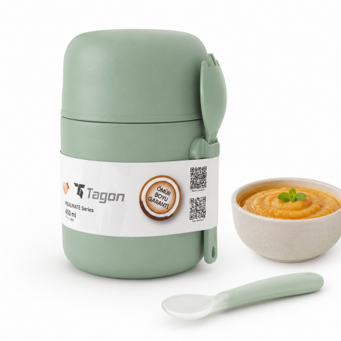 MiniQup MealMate 500 ML Yeşil Bebek Mama Termos