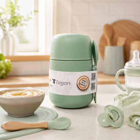 MiniQup MealMate 500 ML Yeşil Bebek Mama Termos