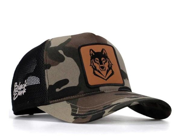 V1 Kurt-4cs Kod Logo BlackBörk Kamuflaj-Siyah Şapka