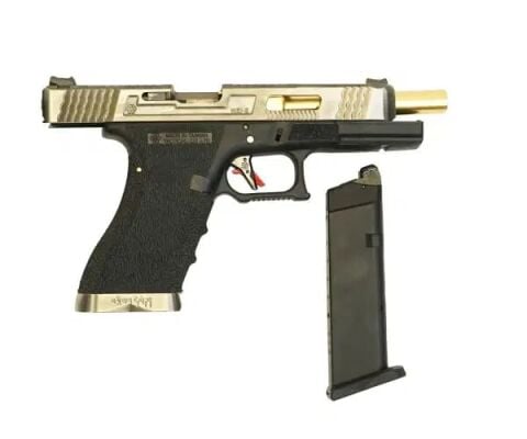 WE Glock G34 T3 Gbb Airsoft Tabanca Sv Kızak-Gold Namlu-Bk Gövde
