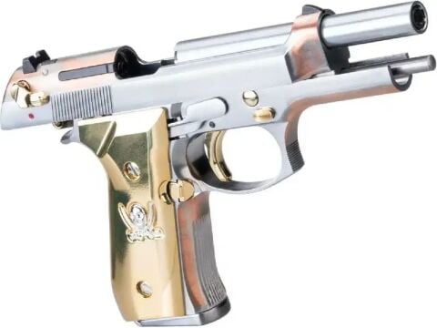 WE M92F ''Calico Jack'' Full Metal Silver Gold Gbb Airsoft Tabanca