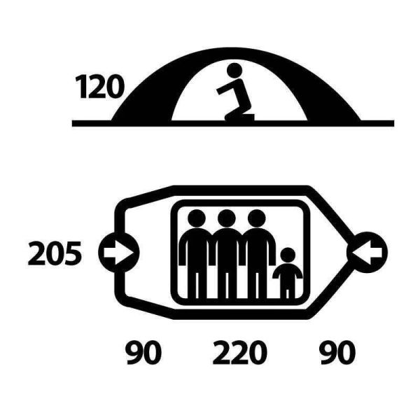 HUSKY FIGHTER 3+1 Kişilik 5 Mevsim Çadır