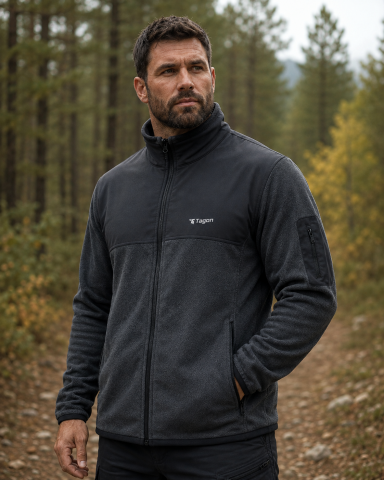 TAGON Erkek Outdoor Polar Ceket | Anti-Pilling Fermuarlı Polar