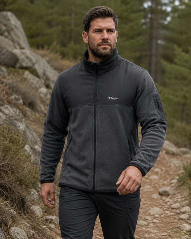TAGON Erkek Outdoor Polar Ceket | Anti-Pilling Fermuarlı Polar