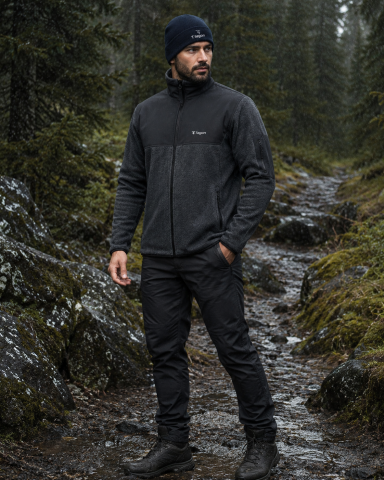TAGON Erkek Outdoor Polar Ceket | Anti-Pilling Fermuarlı Polar