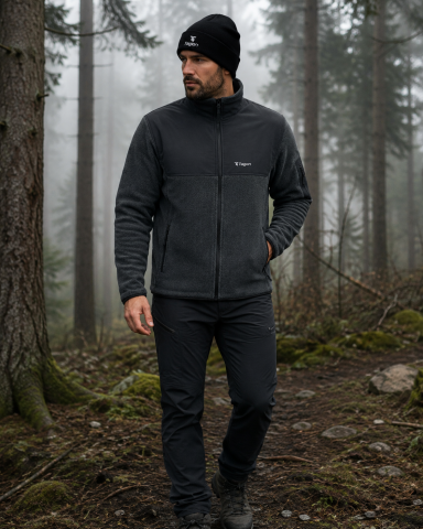 TAGON Erkek Outdoor Polar Ceket | Anti-Pilling Fermuarlı Polar