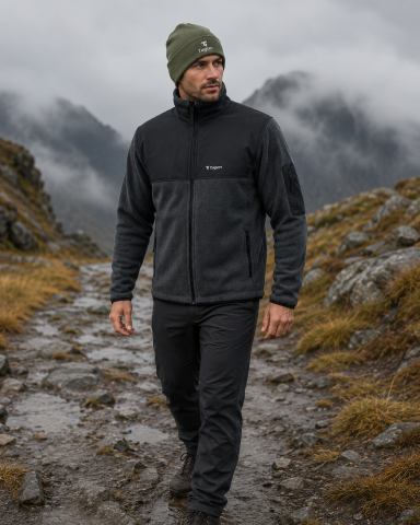 TAGON Erkek Outdoor Polar Ceket | Anti-Pilling Fermuarlı Polar