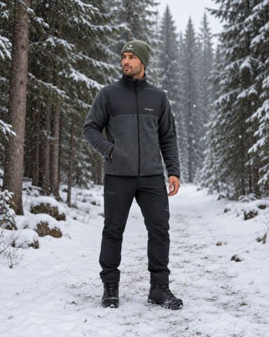 TAGON Erkek Outdoor Polar Ceket | Anti-Pilling Fermuarlı Polar