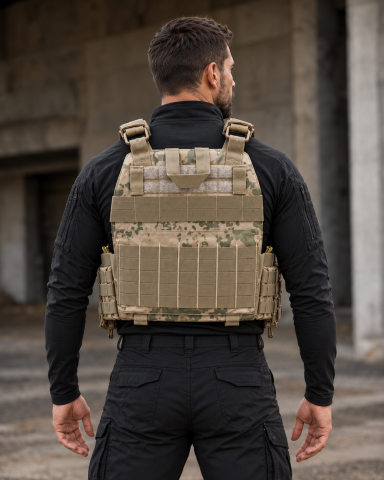 Tagon Çek Kurtul Taktik Plaka Taşıyıcı Yelek – Açık Multicam