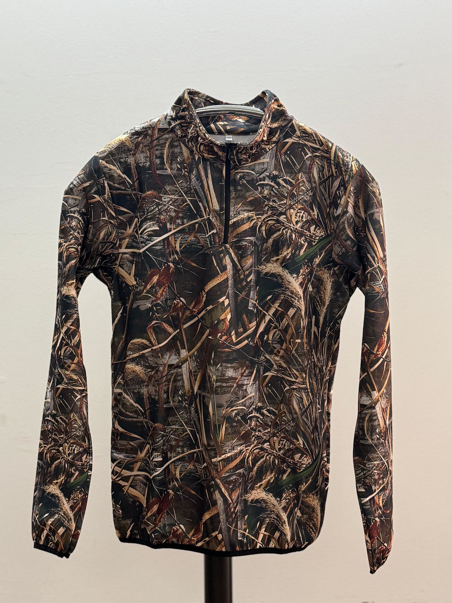 Saz Desen Yarım Fermuar Avcı Sweatshirt