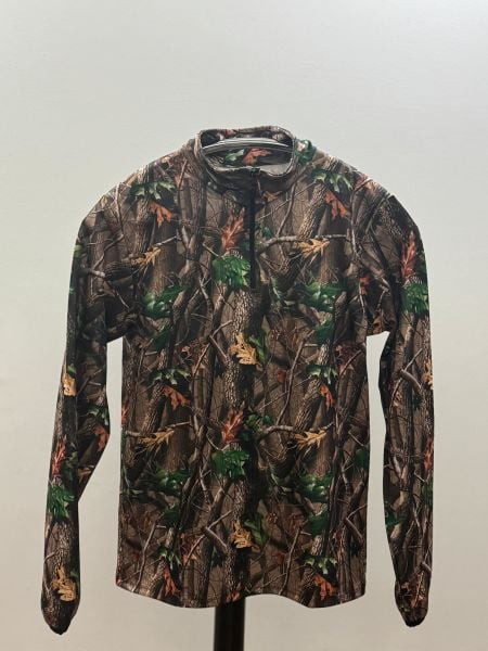 Meşe Orman Desen Yarım Fermuarlı Avcı Sweatshirt | Outdoor Kamuflaj Üst Giyim