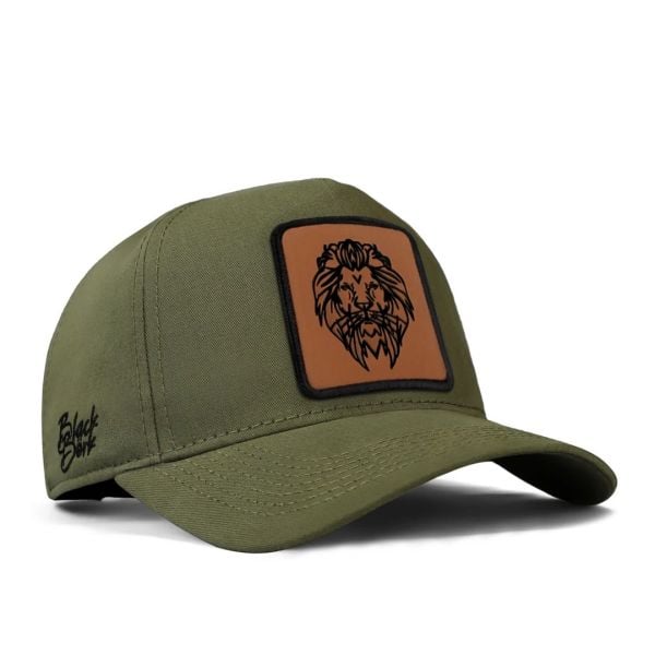 Blackbörk Premium Haki Şapka Cap Aslan-13 Logolu
