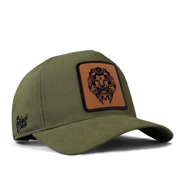 Blackbörk Premium Haki Şapka Cap Aslan-13 Logolu
