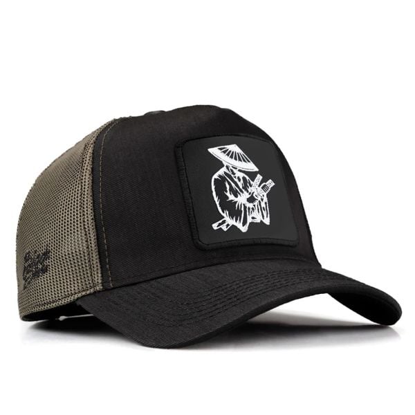 Siyah-Haki Cordura Kumaş Şapka (Cap) Samuray Logo