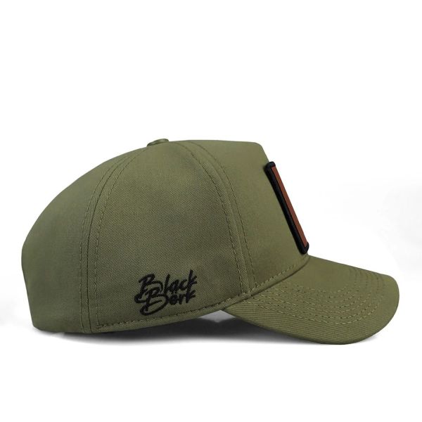 Blackbörk Premium Haki Şapka (Cap) Aslan 2 Logo