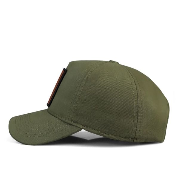 Blackbörk Premium Haki Şapka (Cap) Aslan 2 Logo
