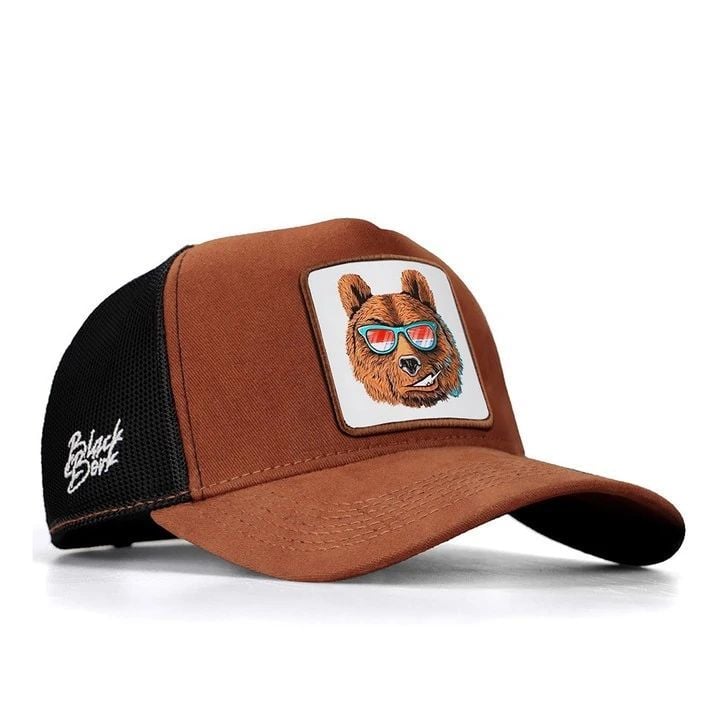 Blackbörk Camel-Siyah Şapka (Cap) Ayı-3 Logolu