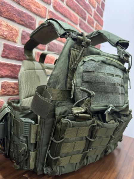 HUNTHINK TAKTİKAL Çift Kurtarmalı Hücum Yeleği (Haki)