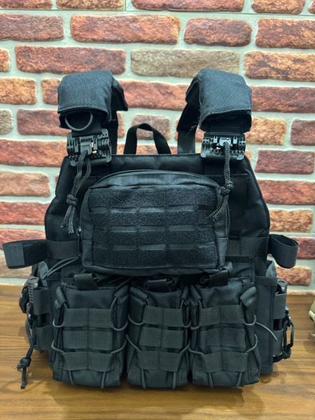 HUNTHINK TAKTİKAL Çift Kurtarmalı Hücum Yeleği (Siyah)