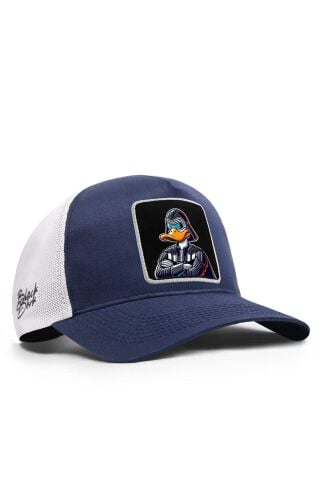 Duckside Logolu Cordura Lacivert-Beyaz Trucker Şapka