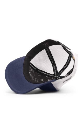 California Outatime Logolu Cordura Lacivert-Beyaz Trucker Şapka